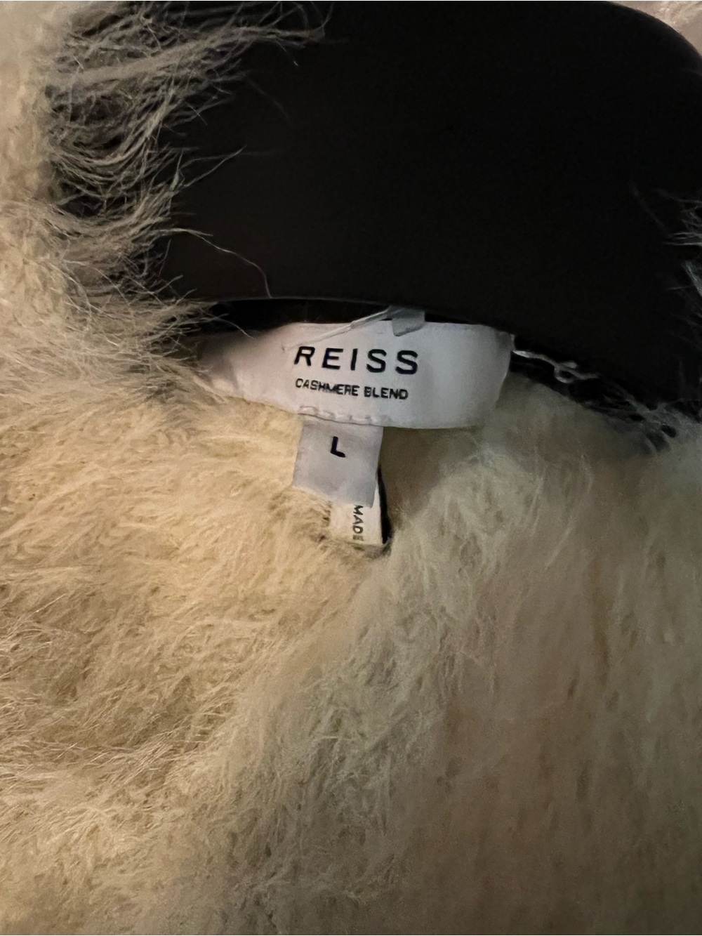 NWT REISS PAOLA NEUTRAL HUE TEXTURED WOOL/CASHMERE JUMPER SWEATER SIZE L - Picture 5 of 14